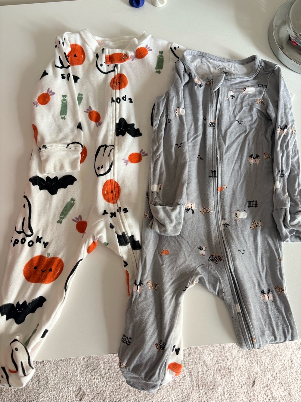 2 Pack Carter's Halloween 9M One-Piece Sleepers